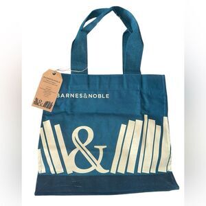 Barnes and Noble Blue Tote Bag.